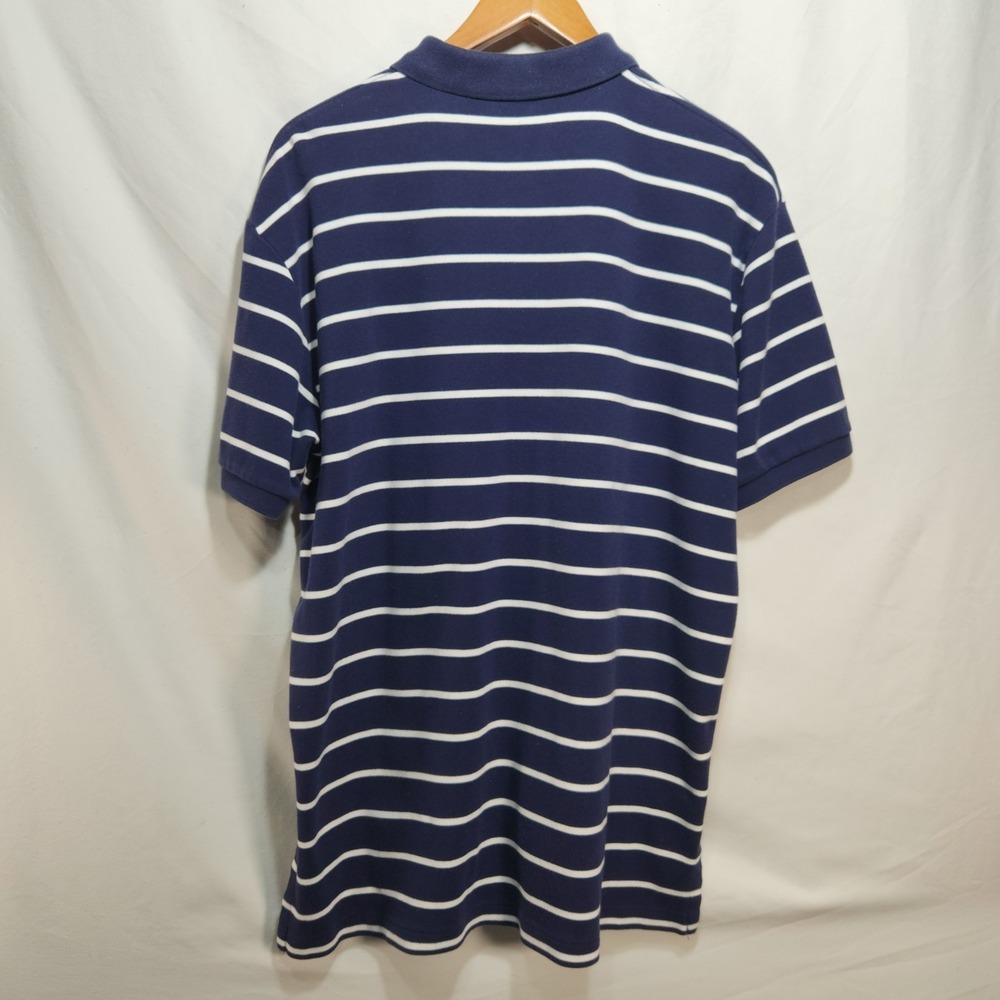 Polo Ralph Lauren Mens Short Sleeve‎ Shirt Blue & White Striped Size Large - Picture 3 of 6